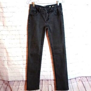 Miss Me  Embroidery Black Denim Griffith Park  Black Skinny Denim Jeans‎ 30